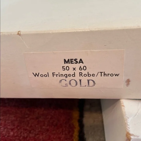 Vintage NEW IN ORIGINAL BOX FARIBO  Mesa wool blanket/throw. 50 x 60. 100% WOOL - Picture 9 of 10